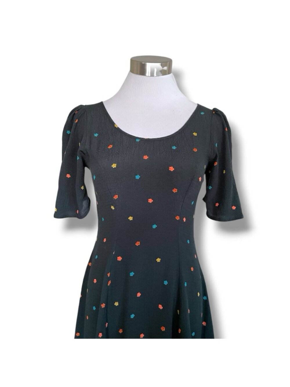 Christy Dawn Azalea Dress XS Hunter Green Floral Mini Boho Coquette Sundress - Picture 3 of 9